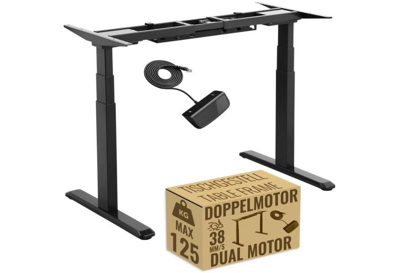 RICOO Tischgestell Schreibtisch-Gestell WM0623 elektrisch höhenverstellbar 62-1280mm (elektrisch verstellbar Dual-Motor, Touch-Display, Memory, Anti-Kollision, Kindersicherung, Empfohlene Tischplattengröße BreitexTiefe: 1100–2200 mm x 700–1000 mm), Tischgestell Schreibtisch Büro Gaming, ! Tischplatte nicht enthalten ! von RICOO