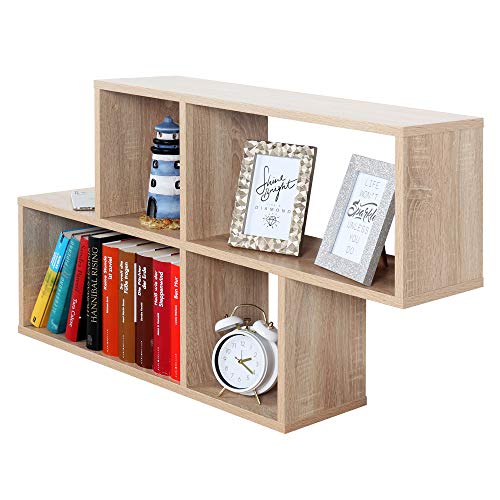 RICOO Wandregal 100 x 53 x 20 Braun Sonoma Eiche, Spanplatte aus Holz, Hängereral WM051-ES, Regal Wand, Bücherregal Bilderregal Fotoregal Küchenregal Wandboard Würfelregal Schweberegal RICOO Wandregal 100 x 53 x 20 Braun Sonoma Eiche, Spanplatte aus Holz, Hängereral WM051-ES, Regal Wand, Bücherregal Bilderregal Fotoregal Küchenregal Wandboard Würfelregal Schweberegal von RICOO