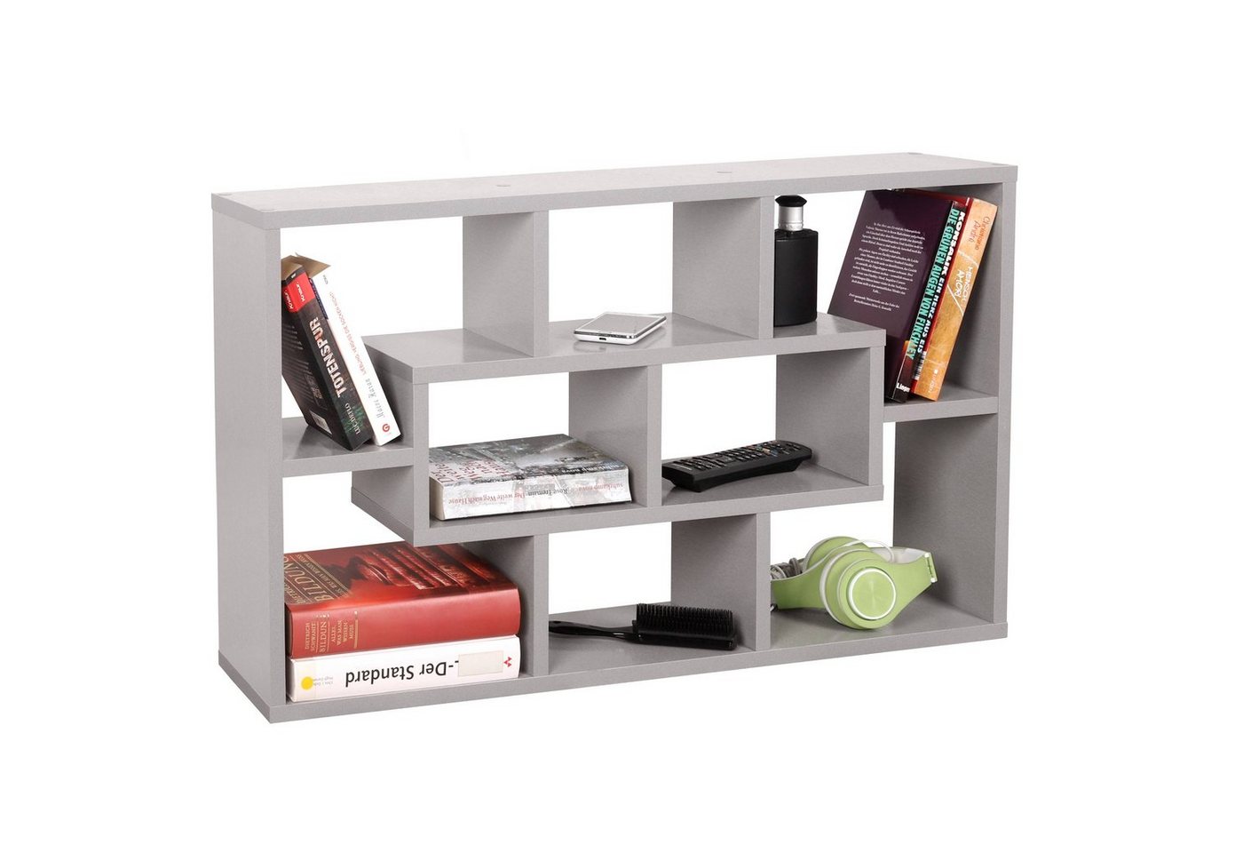 RICOO Wandregal WM050-PL, kleines Regal Bücherregal Hängeregal, 8 Fächer, Küche und Wohnzimmer von RICOO