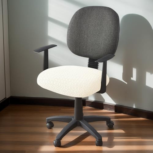 Abnehmbare Schonbezüge Mit Bändern Waschbar Polyester Elastische Stuhlhussen 4Er Set Sitzbezüge Für Esszimmerstühle Büro Schreibtischstuhl,A,3PCS von RICPYOIU