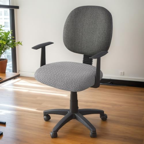 Abnehmbare Schonbezüge Mit Bändern Waschbar Polyester Elastische Stuhlhussen 4Er Set Sitzbezüge Für Esszimmerstühle Büro Schreibtischstuhl,C,2PCS von RICPYOIU