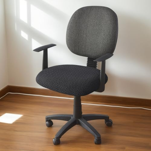 Abnehmbare Schonbezüge Mit Bändern Waschbar Polyester Elastische Stuhlhussen 4Er Set Sitzbezüge Für Esszimmerstühle Büro Schreibtischstuhl,D,2PCS von RICPYOIU