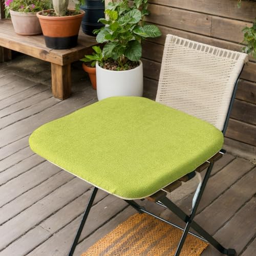 Memory Foam Esszimmerstuhlkissen Samt Quadratisch Mit Reißverschluss rutschfeste Sitzkissen 40 X 40 cm Bequeme Sitzpolster Samt Quadratisch Garten,A,1 Count(Pack of 1) von RICPYOIU