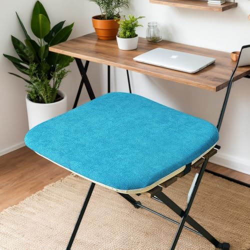Memory Foam Esszimmerstuhlkissen Samt Quadratisch Mit Reißverschluss rutschfeste Sitzkissen 40 X 40 cm Bequeme Sitzpolster Samt Quadratisch Garten,B,1 Count(Pack of 1) von RICPYOIU