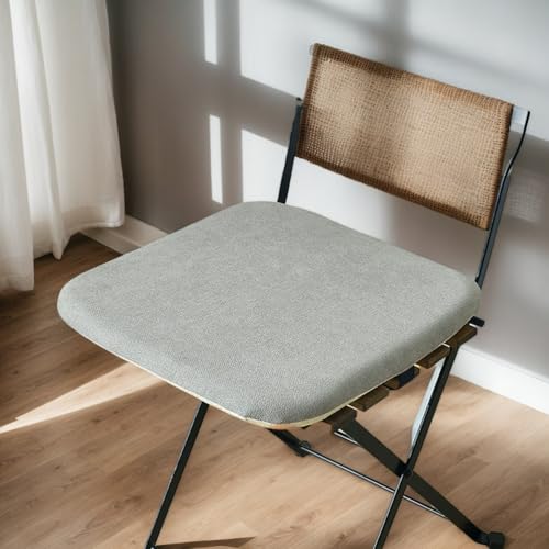 Memory Foam Esszimmerstuhlkissen Samt Quadratisch Mit Reißverschluss rutschfeste Sitzkissen 40 X 40 cm Bequeme Sitzpolster Samt Quadratisch Garten,C,2 Count(Pack of 1) von RICPYOIU