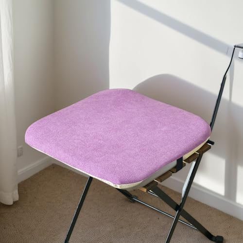Memory Foam Esszimmerstuhlkissen Samt Quadratisch Mit Reißverschluss rutschfeste Sitzkissen 40 X 40 cm Bequeme Sitzpolster Samt Quadratisch Garten,F,1 Count(Pack of 1) von RICPYOIU