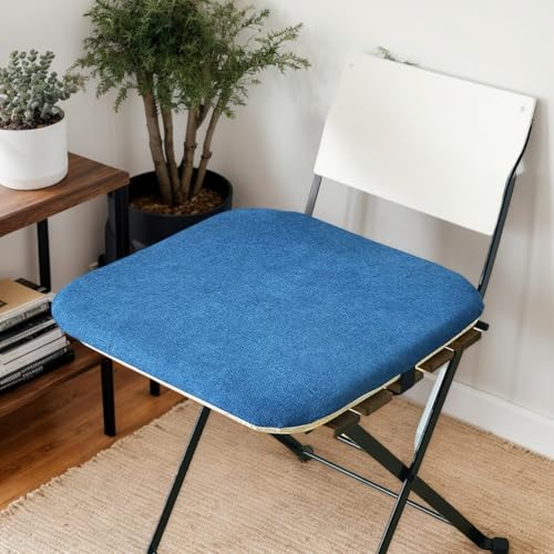 Memory Foam Esszimmerstuhlkissen Samt Quadratisch Mit Reißverschluss rutschfeste Sitzkissen 40 X 40 cm Bequeme Sitzpolster Samt Quadratisch Garten,H,2 Count(Pack of 1) von RICPYOIU