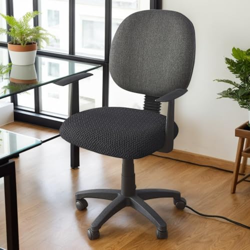 Polyester 4Er Set Sitzbezüge Für Esszimmerstühle Waschbar Elastische Stuhlhussen Abnehmbare Schonbezüge Mit Bändern Büro Schreibtischstuhl,D,1PCS von RICPYOIU