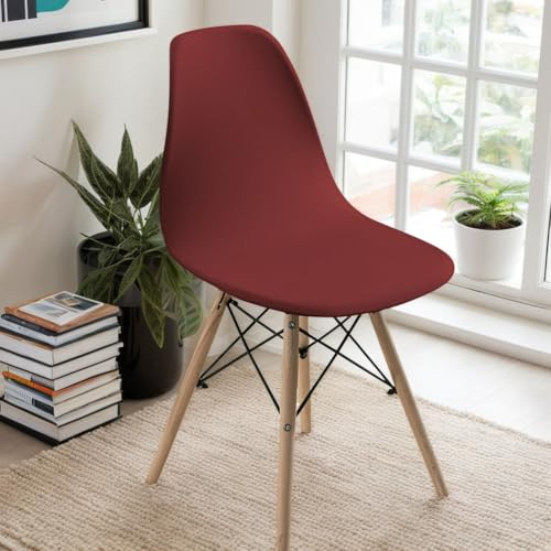 Polyester Stuhlhussen Für Esszimmerstühle Hohe Rückenlehne Stretch Stuhlhussen Set 6 Stück Waschbare Abnehmbare Stuhlhussen Zuhause Hotel Bankett,D,3PCS von RICPYOIU