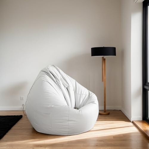 RICPYOIU Polyester Weich Sitzsack-Stühle Sitzsack-Stuhl Für Erwachsene/Jugendliche Faules Sofa Für Wohnzimmer Und Schlafzimmer Möbelbezug Ohne Füllstoff,T,100 * 110cm von RICPYOIU