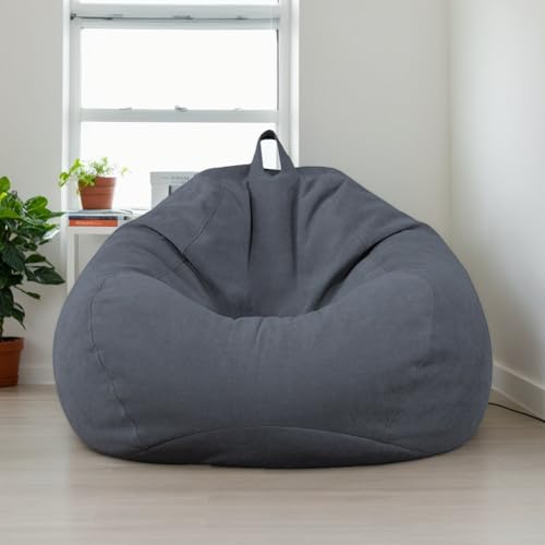 RICPYOIU Polyester Weich Sitzsack-Stuhl Sitzsack-Bezüge Ohne Füllung Birnenförmig Hülle Für Möbel Im Wohnzimmer Und Schlafzimmer,G,110 * 120cm von RICPYOIU