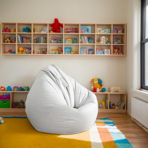 RICPYOIU Sitzsack-Bezüge Ohne Füllung Polyester Weich Sitzsack-Stuhl Birnenförmig Hülle Für Wohnzimmer Und Schlafzimmer Möbel,A,110 * 120cm von RICPYOIU