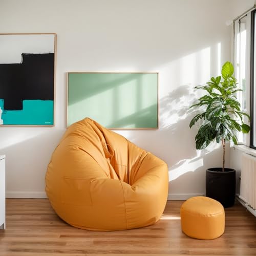 RICPYOIU Sitzsack-Bezüge Ohne Füllung Polyester Weich Sitzsack-Stuhl Birnenförmig Hülle Für Wohnzimmer Und Schlafzimmer Möbel,F,120 * 140cm von RICPYOIU