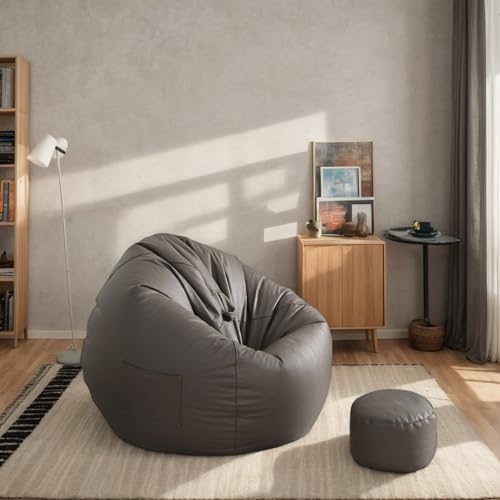 RICPYOIU Sitzsack-Bezüge Ohne Füllung Polyester Weich Sitzsack-Stuhl Birnenförmig Hülle Für Wohnzimmer Und Schlafzimmer Möbel,G,90 * 100cm von RICPYOIU