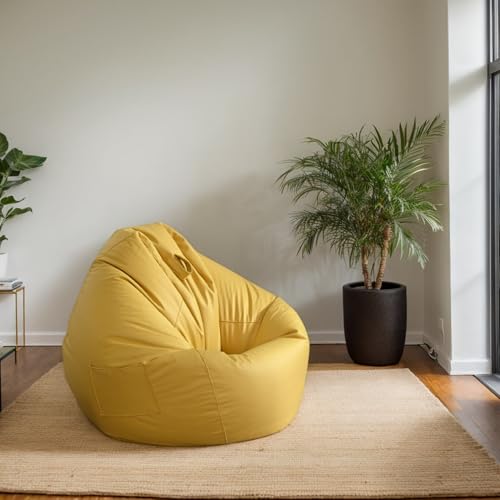 RICPYOIU Sitzsack Für Erwachsene Großer 3-Fuß Ohne Füllung Hülle Aus Weichem Polyester Birnenförmig Waschbar Geeignet Für Wohnzimmer Und Möbelbezug Im Schlafzimmer,P,120 * 140cm von RICPYOIU