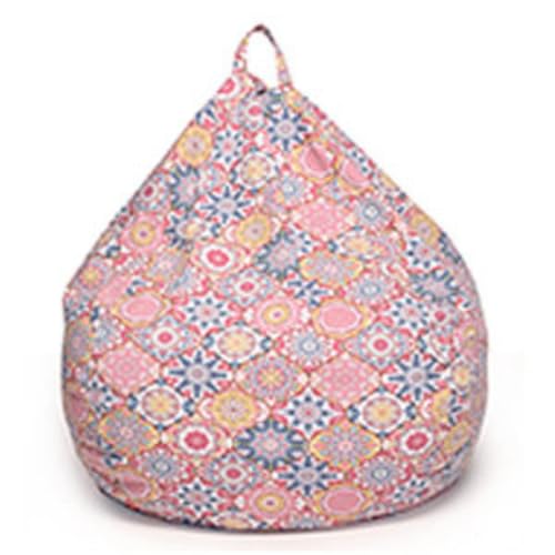 RICPYOIU Sitzsack-Stuhl Ohne Füllung Runde Weiche Polyesterhülle Bodensofa Mit Griff Für Erwachsene Und Jugendliche Für Den Garten Im Freien,I,Diameter 90cm von RICPYOIU