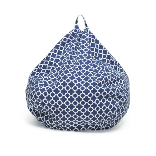 RICPYOIU Sitzsack-Stuhl Ohne Füllung Runde Weiche Polyesterhülle Bodensofa Mit Griff Für Erwachsene Und Jugendliche Für Den Garten Im Freien,L,Diameter 90cm von RICPYOIU
