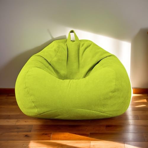 RICPYOIU Sitzsackbezug Rund Waschbar Polyester Weich Kein Füllstoff Garten Im Freien Hülle Für Sitzsack Ohne Füllung Für Entspannung Und Komfort Im Außenbereich,C,70 * 80cm von RICPYOIU