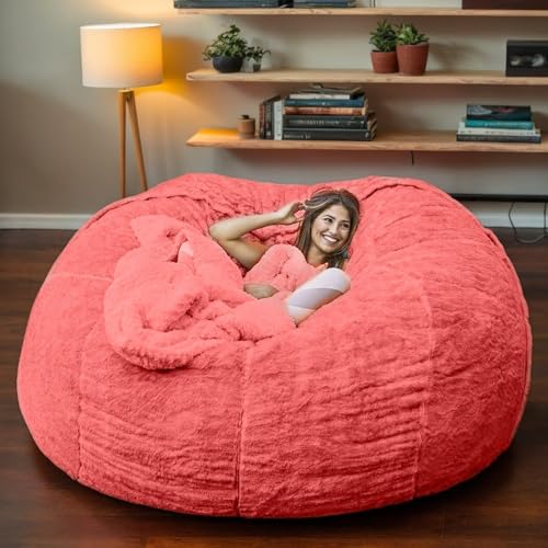RICPYOIU Sitzsacksessel Für Erwachsene Groß Rund in Luxuriösem Samt Weich Und Bequem Sitzsackhülle Ohne Futter Und Füllstoff Für Möbel Im Wohnzimmer Und Schlafzimmer,X,180 * 90 von RICPYOIU