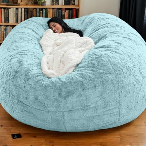 RICPYOIU Sitzsacksessel Groß Rund in Luxuriösem Samt Weich Und Bequem Sitzsacksessel Für Erwachsene Ohne Futter Und Füllstoff Möbelbezug Für Wohnzimmer Und Schlafzimmer,K,130 * 60 von RICPYOIU