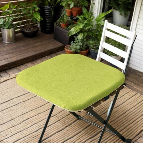 Samt Quadratisch Mit Reißverschluss Memory Foam Esszimmerstuhlkissen Samt Quadratisch Garten rutschfeste Sitzkissen 45 * 45 cm Bequeme Sitzpolster,A,1 Count(Pack of 1) von RICPYOIU