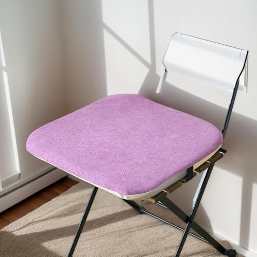 Samt Quadratisch Mit Reißverschluss Memory Foam Esszimmerstuhlkissen Samt Quadratisch Garten rutschfeste Sitzkissen 45 * 45 cm Bequeme Sitzpolster,F,1 Count(Pack of 1) von RICPYOIU