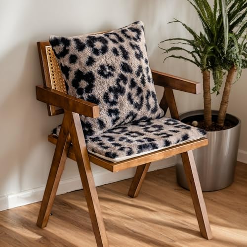 Schnürsenkel rutschfeste Sitzkissen Fürs Wohnzimmer Plüsch 43 X 43 cm Sitzpolster Für Gartenstühle Quadratisch Kissen Für Drinnen Und Draußen Mit Abnehmbaren Bezügen,Leopard print2,4 Count Schnürsenkel rutschfeste Sitzkissen Fürs Wohnzimmer Plüsch 43 X 43 cm Sitzpolster Für Gartenstühle Quadratisch Kissen Für Drinnen Und Draußen Mit Abnehmbaren Bezügen,Leopard print2,4 Count von RICPYOIU