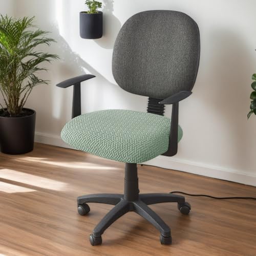 Waschbar Elastische Stuhlhussen Polyester Abnehmbare Schonbezüge Mit Bändern 4Er Set Sitzbezüge Für Esszimmerstühle Büro Schreibtischstuhl,A,3PCS von RICPYOIU