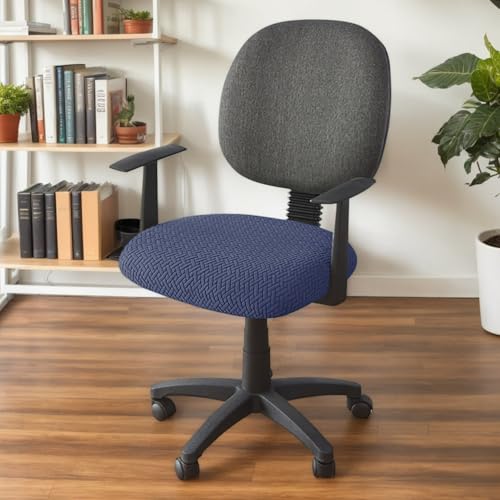 Waschbar Elastische Stuhlhussen Polyester Abnehmbare Schonbezüge Mit Bändern 4Er Set Sitzbezüge Für Esszimmerstühle Büro Schreibtischstuhl,C,6PCS von RICPYOIU