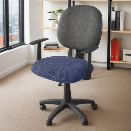 Waschbar Elastische Stuhlhussen Polyester Abnehmbare Schonbezüge Mit Bändern 4Er Set Sitzbezüge Für Esszimmerstühle Büro Schreibtischstuhl,D,6PCS von RICPYOIU