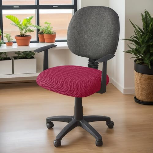 Waschbar Elastische Stuhlhussen Polyester Abnehmbare Schonbezüge Mit Bändern 4Er Set Sitzbezüge Für Esszimmerstühle Büro Schreibtischstuhl,E,2PCS von RICPYOIU