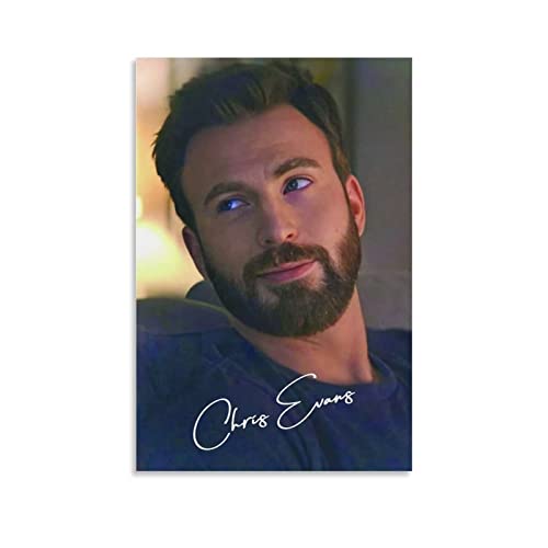 RIDAEX Bild Auf Leinwand 60 * 90cm Senza Cornice Chris Evans Poster Estetica Room Decor Wall Art for Boys Home von RIDAEX
