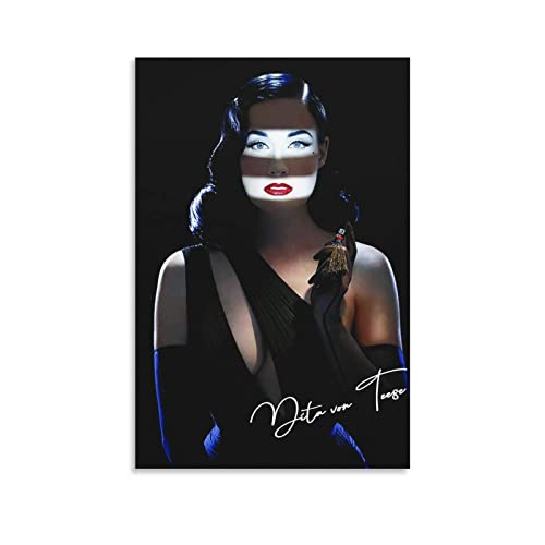 RIDAEX Leinwand Druck Poster 60 * 90cm Senza Cornice Dita Von Teese Poster Estetica Decorazione della stanza Arte della parete per la casa dei ragazzi von RIDAEX