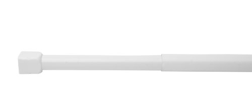 RIDDER 155201 Duschvorhangstange Ø 19 mm ausziehbar von 110-185 cm, Aluminium, weiß von RIDDER
