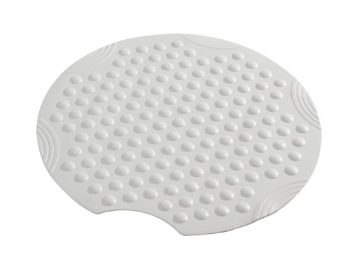 RIDDER Duscheinlage, Duschmatte ca. Ø 55 cm, Tecno, weiß | Allergikerfreundlich | Made in Germany | Nachhaltig | Recyclebar | Waschbar | PVC-frei | Massageeffekt von RIDDER