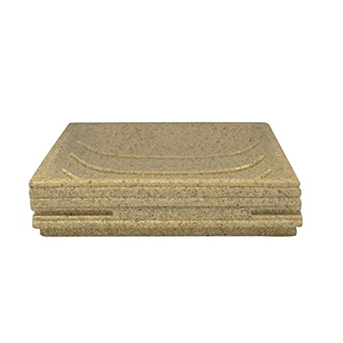 Ridder Brick Seifenschale, Polyresin, sand, ca. 11,3 x 11,3 x 2,7 cm von RIDDER