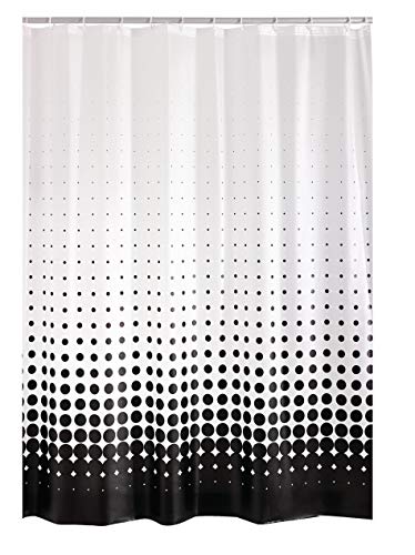 RIDDER Duschvorhang Folie Blacky Semitransparent-schwarz 120x200 cm von RIDDER