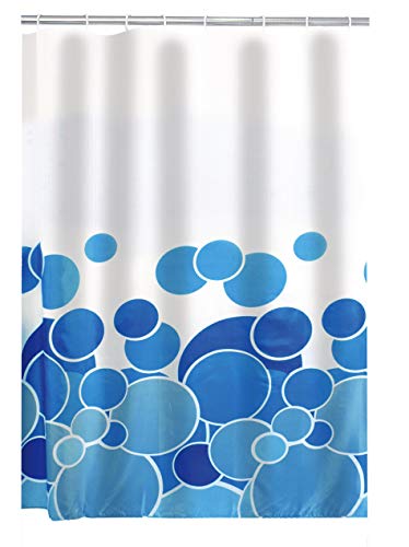 RIDDER Duschvorhang Textil Kani blau 180x200 cm von RIDDER