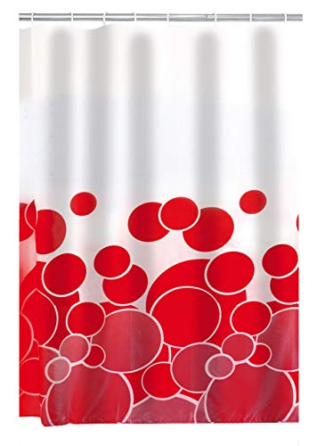 RIDDER Duschvorhang Textil Kani rot 180x200 cm von RIDDER
