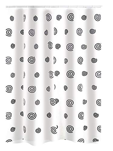 RIDDER Duschvorhang Textil Snail schwarz 180x200 cm von RIDDER