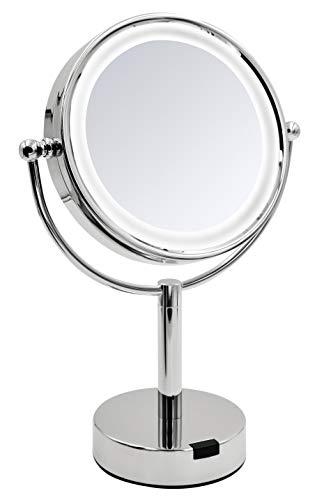 RIDDER Kosmetik-Standspiegel mit LED Aurora Chrom von RIDDER