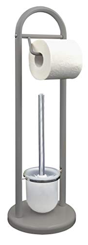 RIDDER Unique Stand-WC-Garnitur, Metall, grau, ca. 25 x 74,5 x 19 cm von RIDDER