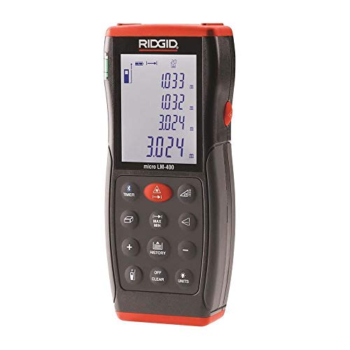 RIDGID 36813 micro LM-400 Fortgeschrittener Laser-Entfernungsmesser, Digitaler Laser-Entfernungsmesser, Laser-Distanzmessgerät bis 70 m, Bluetooth Schnittstelle RIDGID 36813 micro LM-400 Fortgeschrittener Laser-Entfernungsmesser, Digitaler Laser-Entfernungsmesser, Laser-Distanzmessgerät bis 70 m, Bluetooth Schnittstelle von RIDGID
