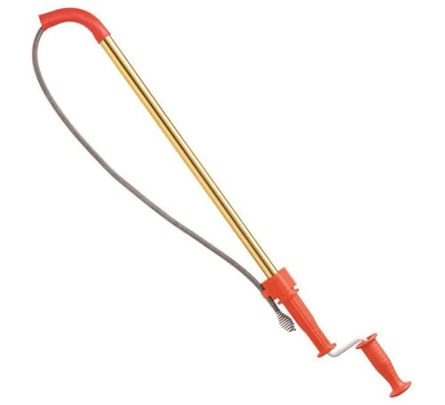 RIDGID 59802 K-6 DH WC-Schnecke, 1,8 m, WC-Schnecke mit Fallkopf, um verstopfte Toiletten mit harten Winkeln zu beseitigen, Edelstahl, Rot RIDGID 59802 K-6 DH WC-Schnecke, 1,8 m, WC-Schnecke mit Fallkopf, um verstopfte Toiletten mit harten Winkeln zu beseitigen, Edelstahl, Rot von RIDGID