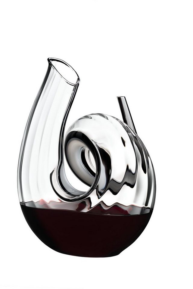 RIEDEL THE WINE GLASS COMPANY Dekanter Riedel Decanter Curly Fatto a Mano Black/White/ Black Optic 2011/00 von RIEDEL THE WINE GLASS COMPANY