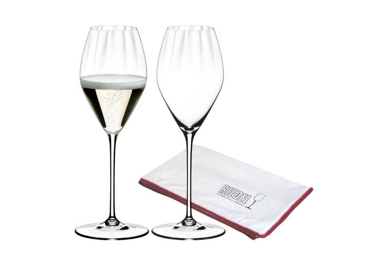 RIEDEL THE WINE GLASS COMPANY Champagnerglas Performance Champagnergläser inklusive Poliertuch, Glas von RIEDEL THE WINE GLASS COMPANY