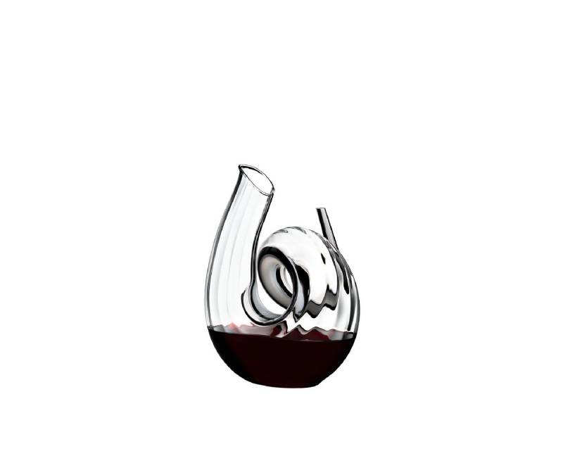 RIEDEL THE WINE GLASS COMPANY Dekanter Riedel Decanter Curly Fatto a Mano Black/White/ Black Optic 2011/00 von RIEDEL THE WINE GLASS COMPANY