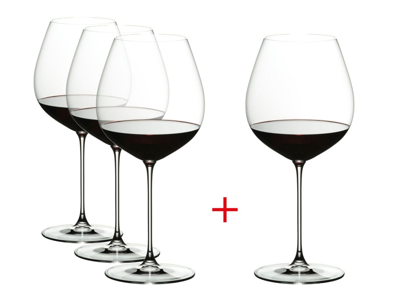 RIEDEL THE WINE GLASS COMPANY Gläser-Set Veloce Cabernet/Merlot 4er Set, Kristallglas von RIEDEL THE WINE GLASS COMPANY