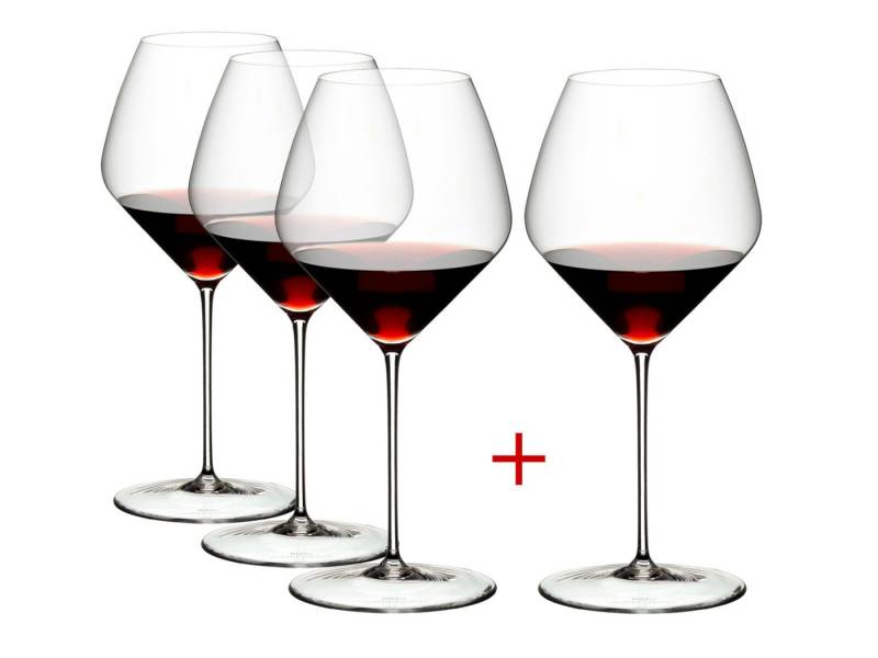 RIEDEL THE WINE GLASS COMPANY Gläser-Set Veloce Pinot Noir/Nebbiolo 4er Set, Kristallglas von RIEDEL THE WINE GLASS COMPANY