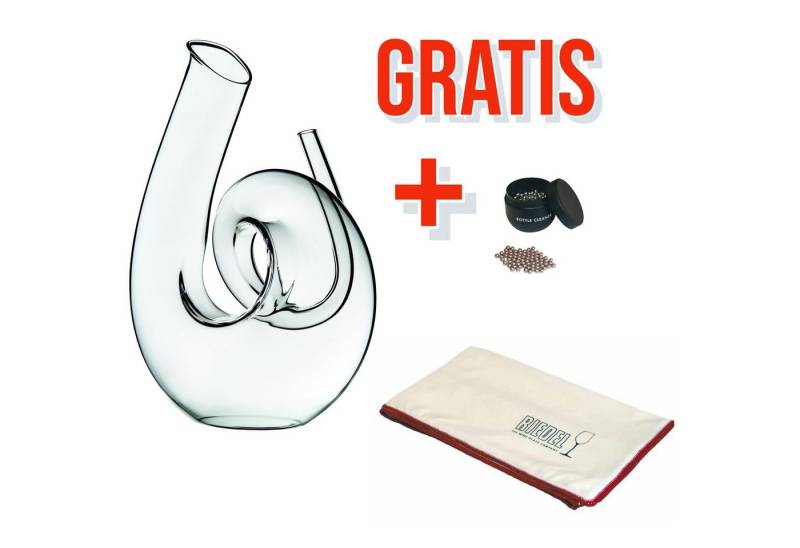 RIEDEL THE WINE GLASS COMPANY Glas Riedel Dekanter Curly Clear 3tlg. Set, Glas von RIEDEL THE WINE GLASS COMPANY